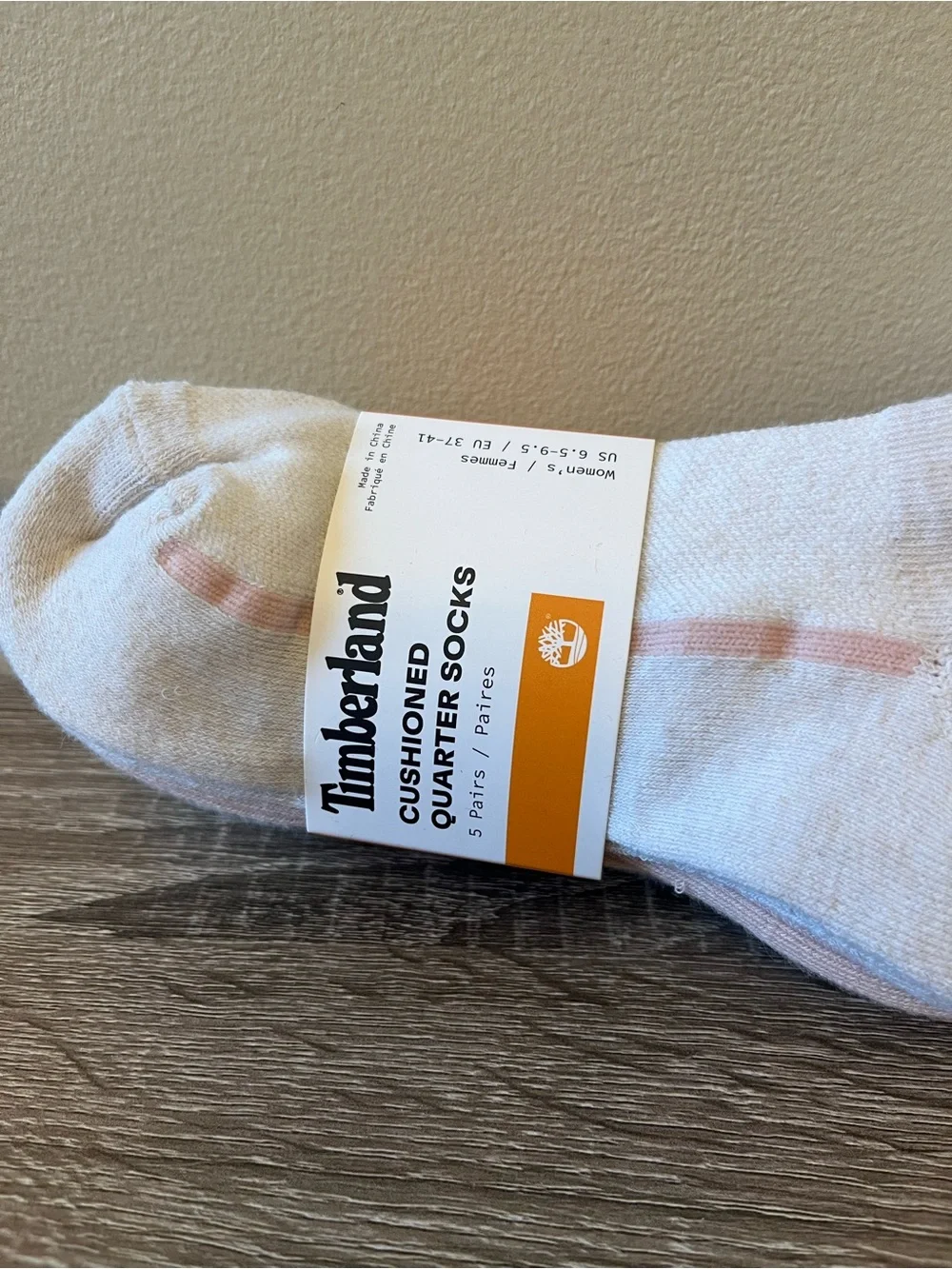 NWT Timberland Cushioned Quarter Socks 5 Pair Women's Size 6.5 - 9.5